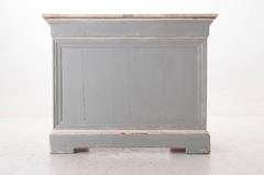 Painted Louis Philippe Bar/ Shop Counter with Marble Top