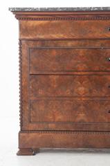 French 19th Century Louis Philippe Mahogany Drop Front Desk with Marble Top