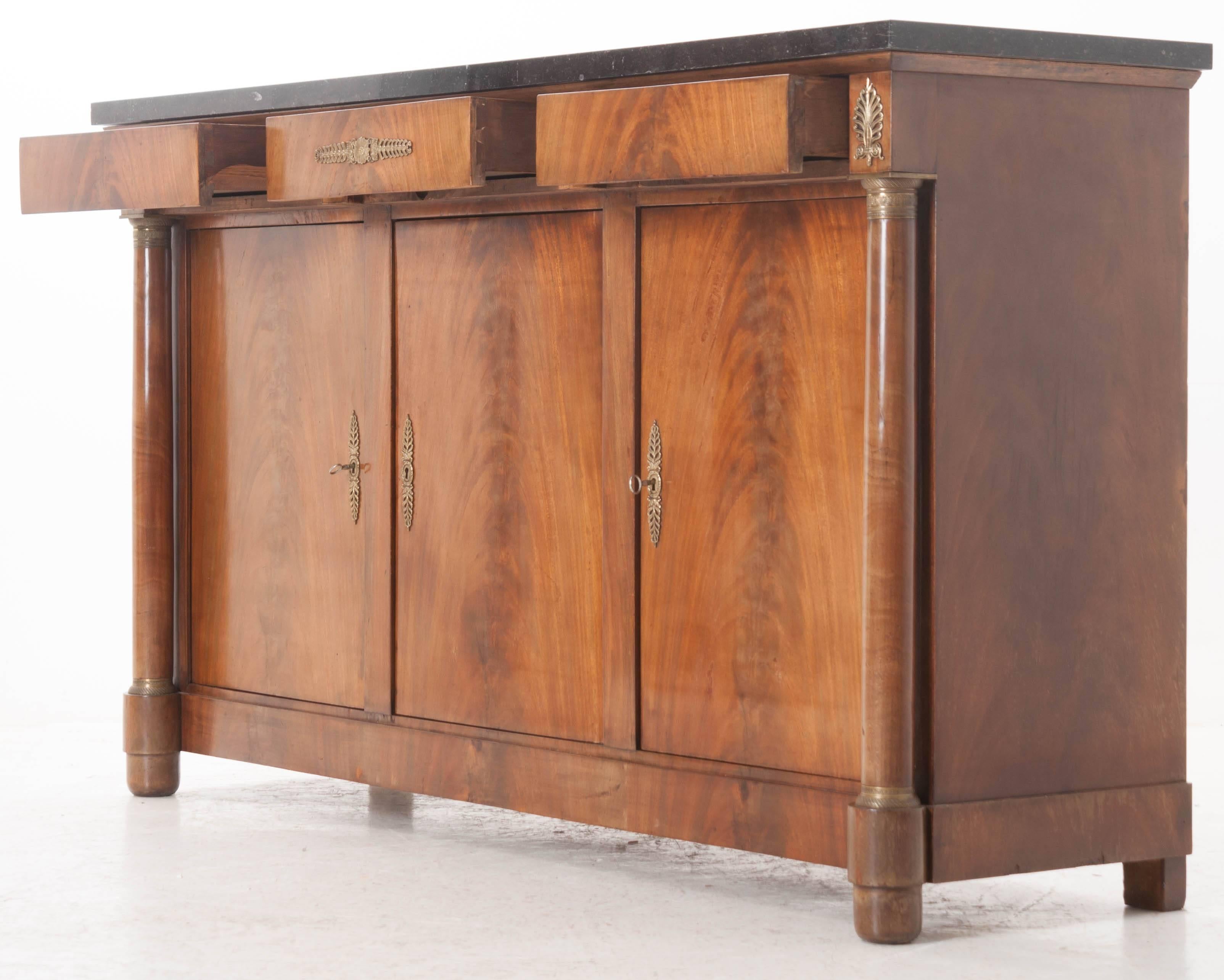 French 19th Century Mahogany Empire Enfilade with Marble Top 6