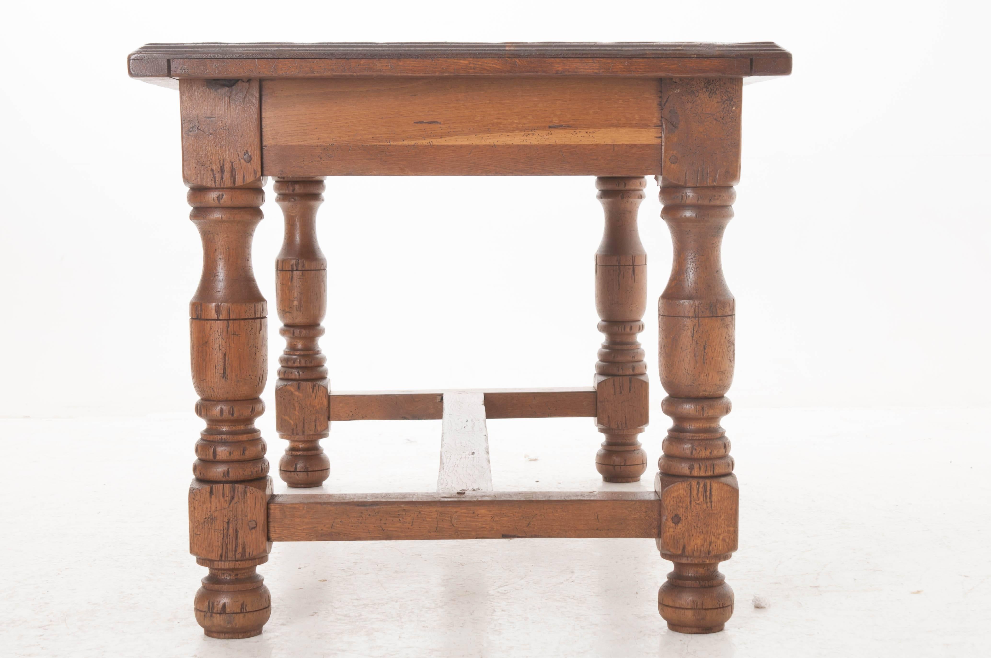 French 19th Century Solid Oak Desk or Table 5