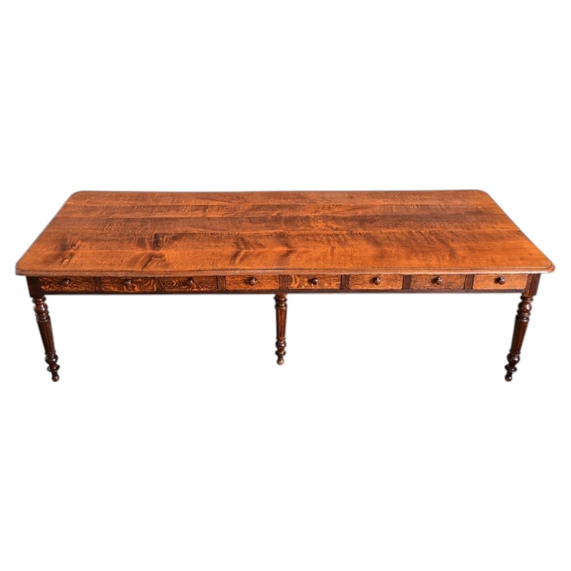 French 19th Century Oak Dining Table from a Nunnery For Sale