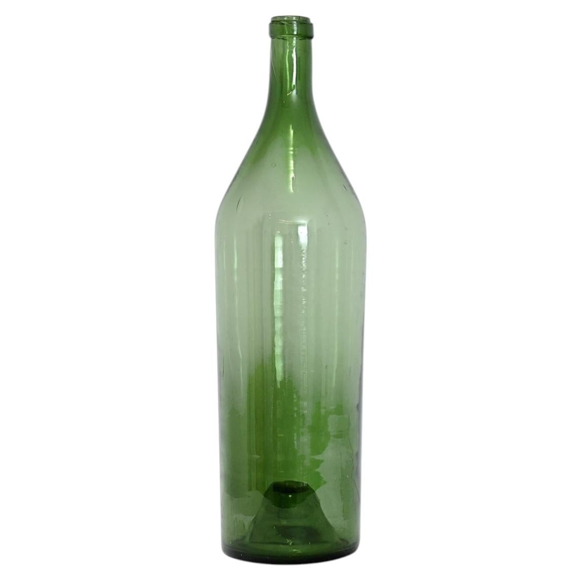Bouteille de vin en verre vert française du XIXe siècle en vente