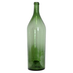 French 19th Century Green Glass Wine Bottle