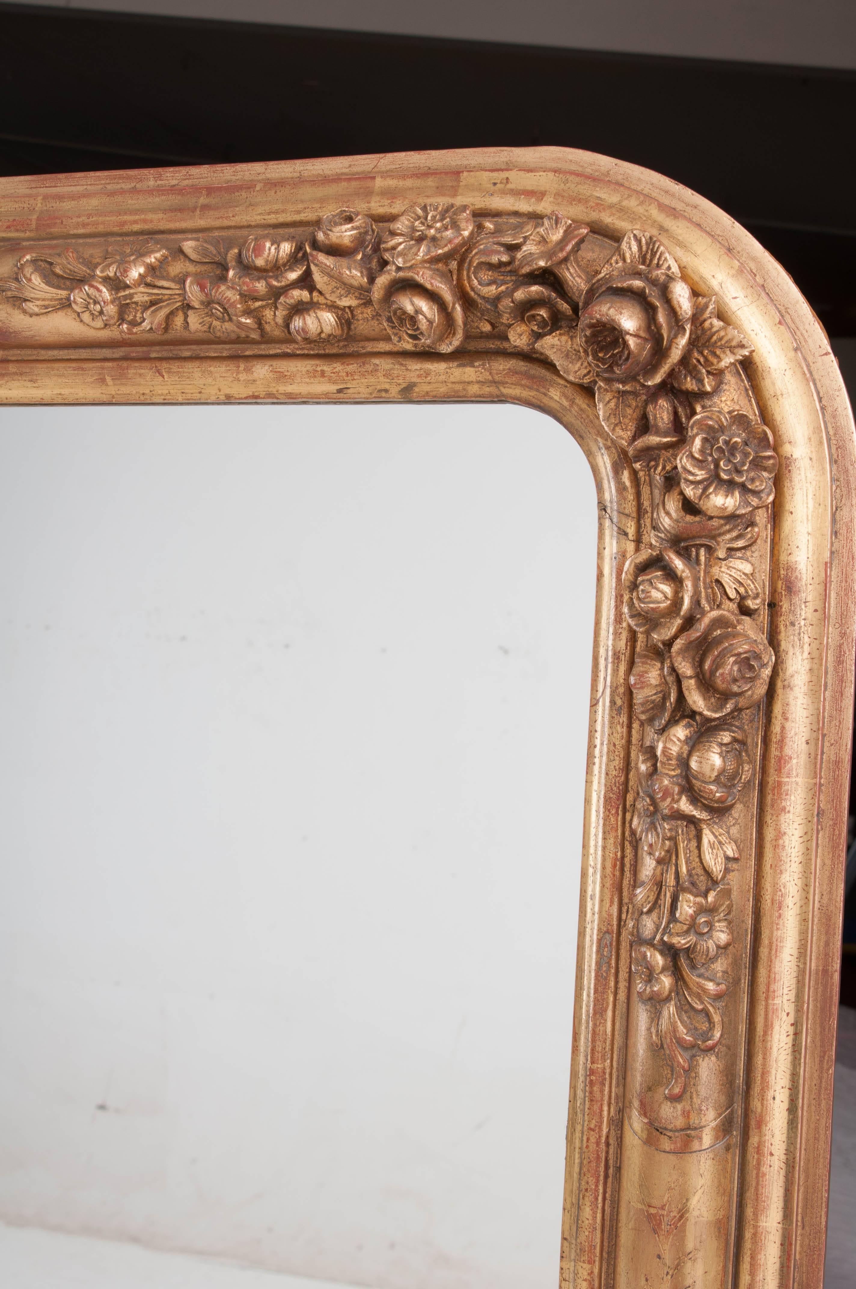 French 19th Century Louis Philippe Gold Gilt Mirror 4