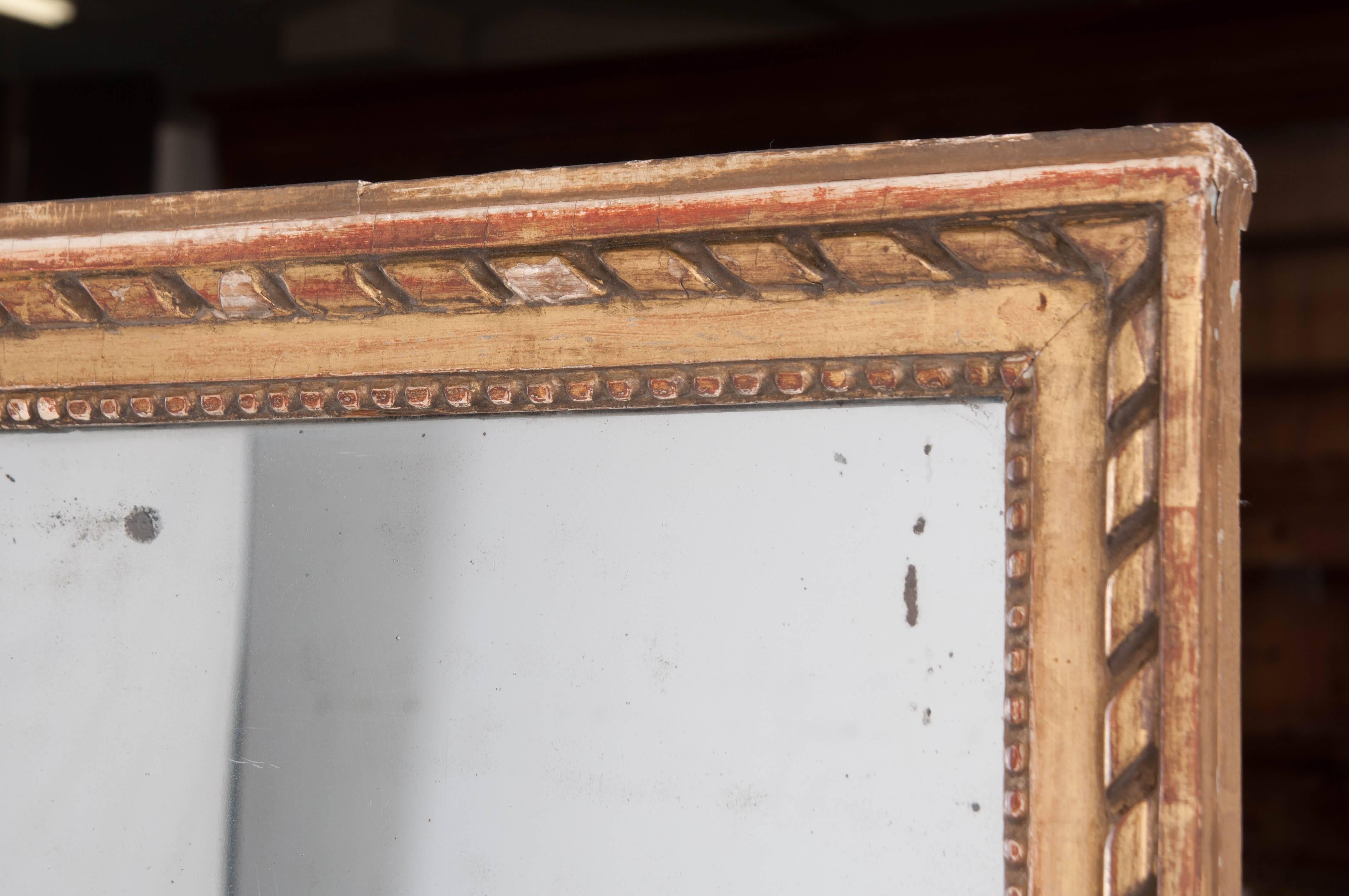 French Early 19th Century Gold Gilt Mirror 2