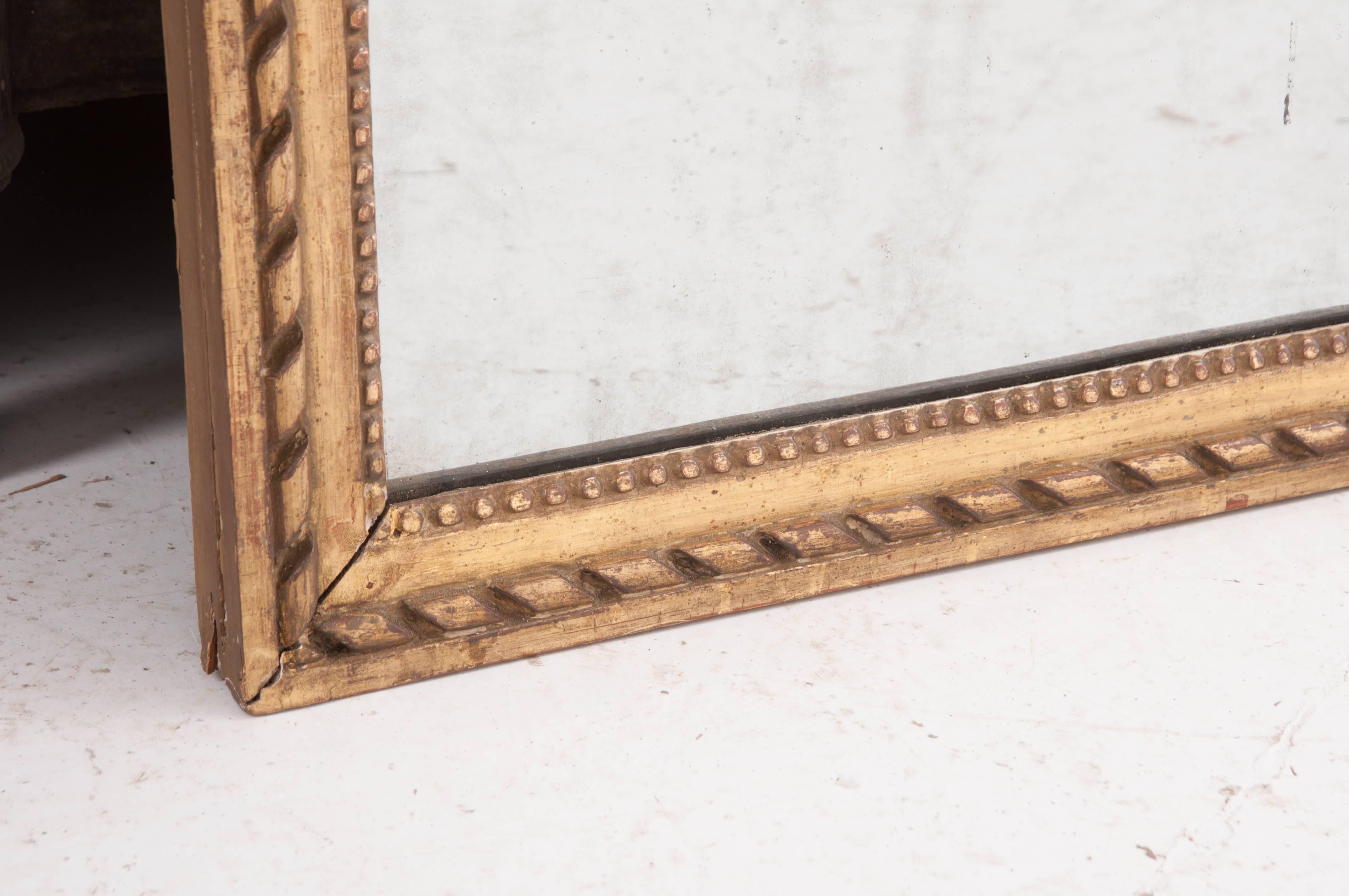 French Early 19th Century Gold Gilt Mirror 3