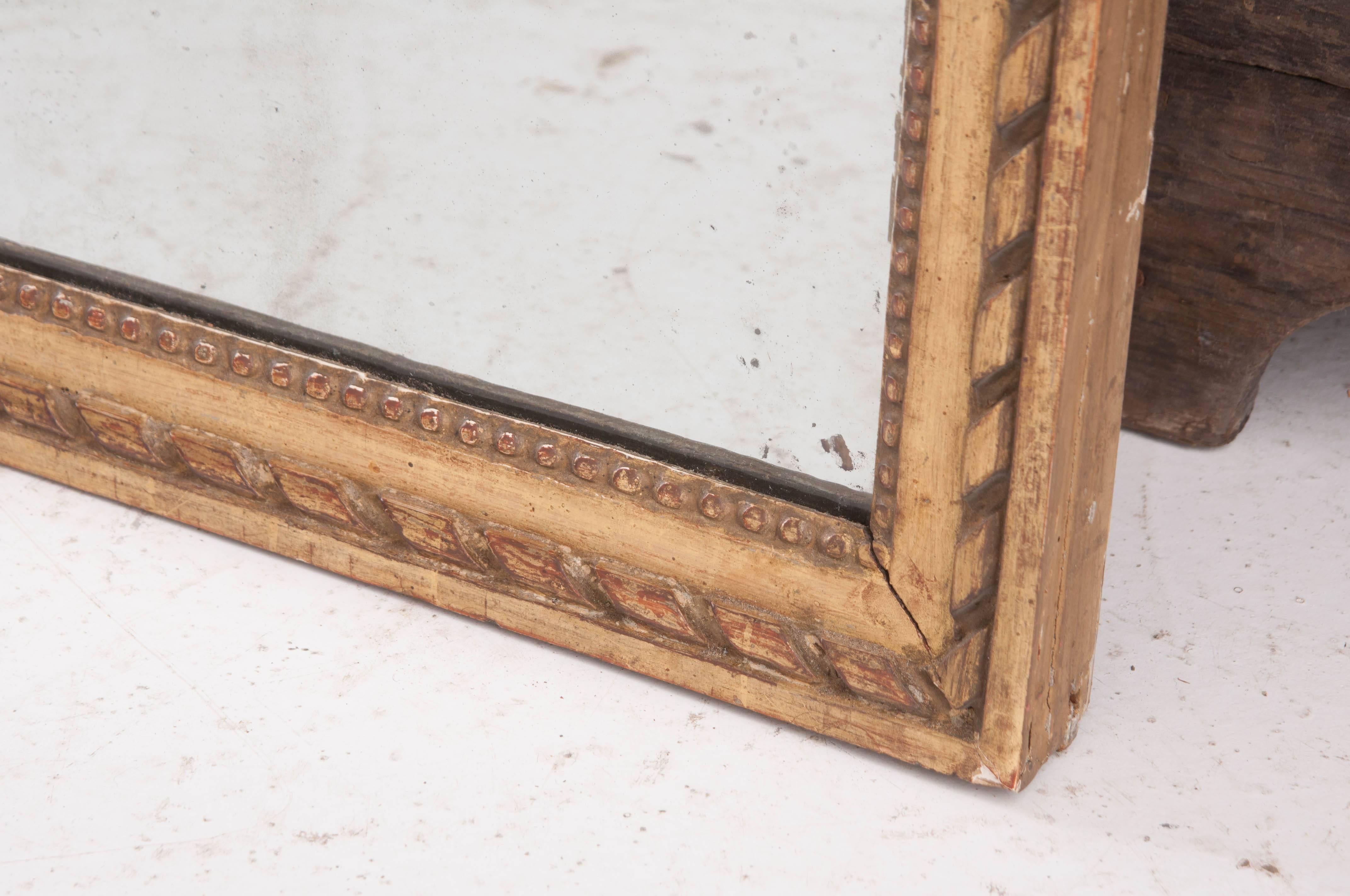 French Early 19th Century Gold Gilt Mirror 4