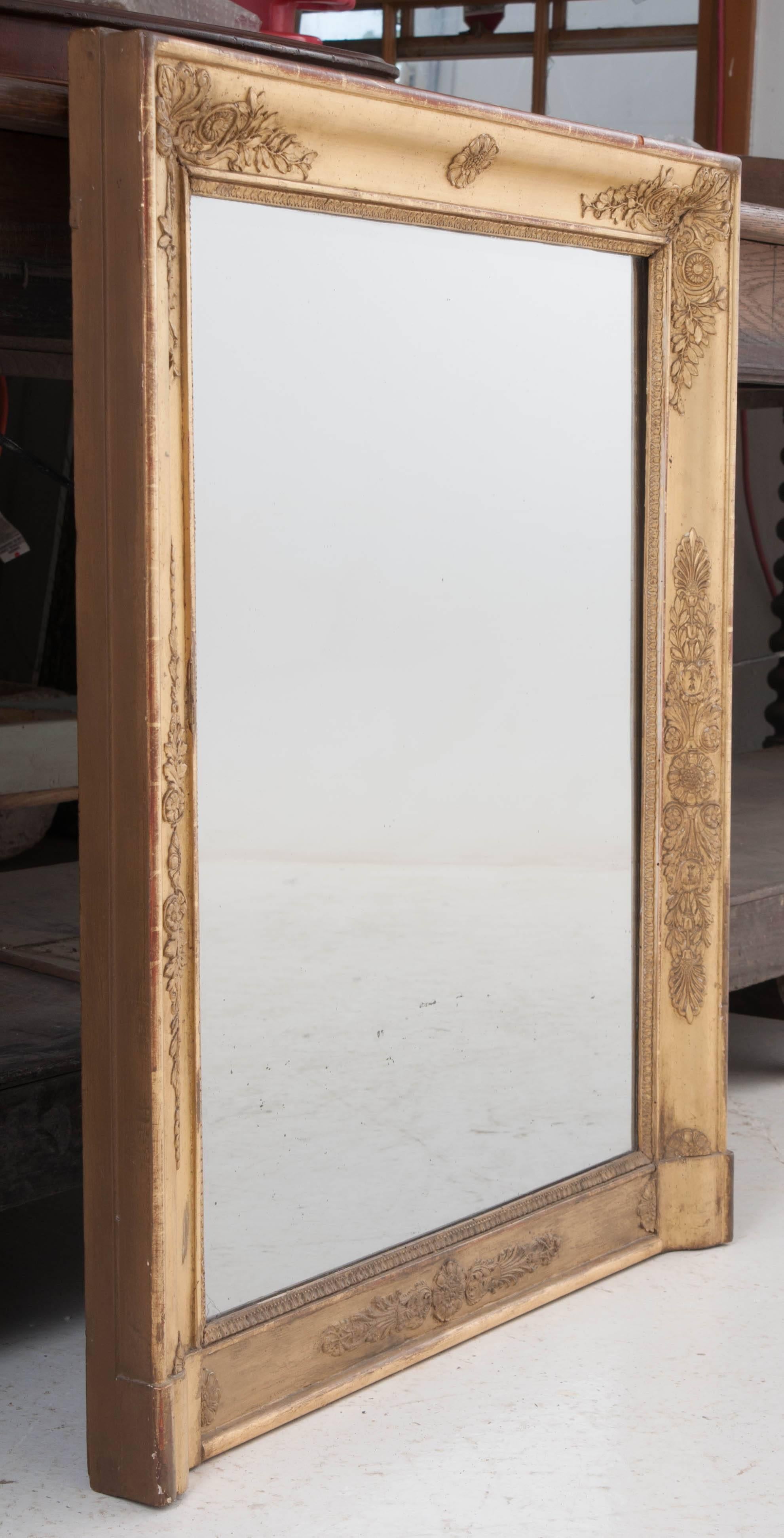 French 19th Century Empire Giltwood Mirror 4