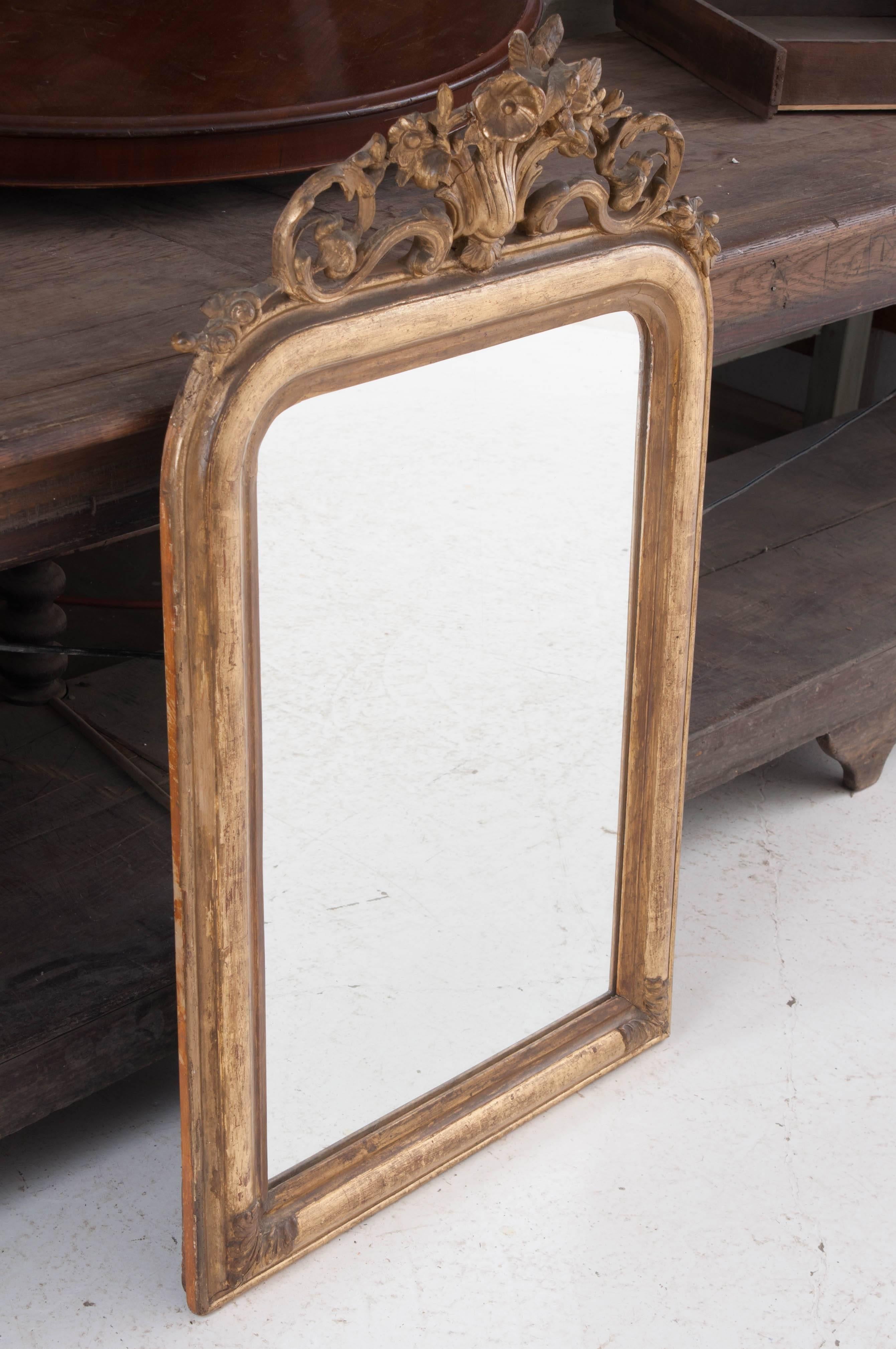 French 19th Century Louis Philippe Gold Gilt Mirror 7