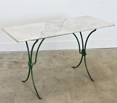 French 19th Century Marble Top Garden Table