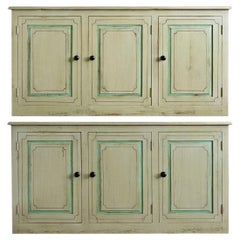 English Pair of 20th Century Painted Sideboards