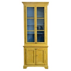 English 19th Century Tall Painted Bookcase