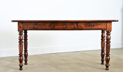 French 19th Century Walnut Server with Burl Front
