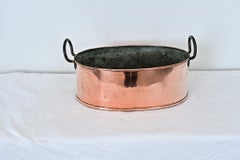 19th Century Copper Pot with Brass Handles