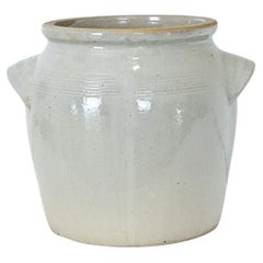 Grand pot à confit vintage en grès français