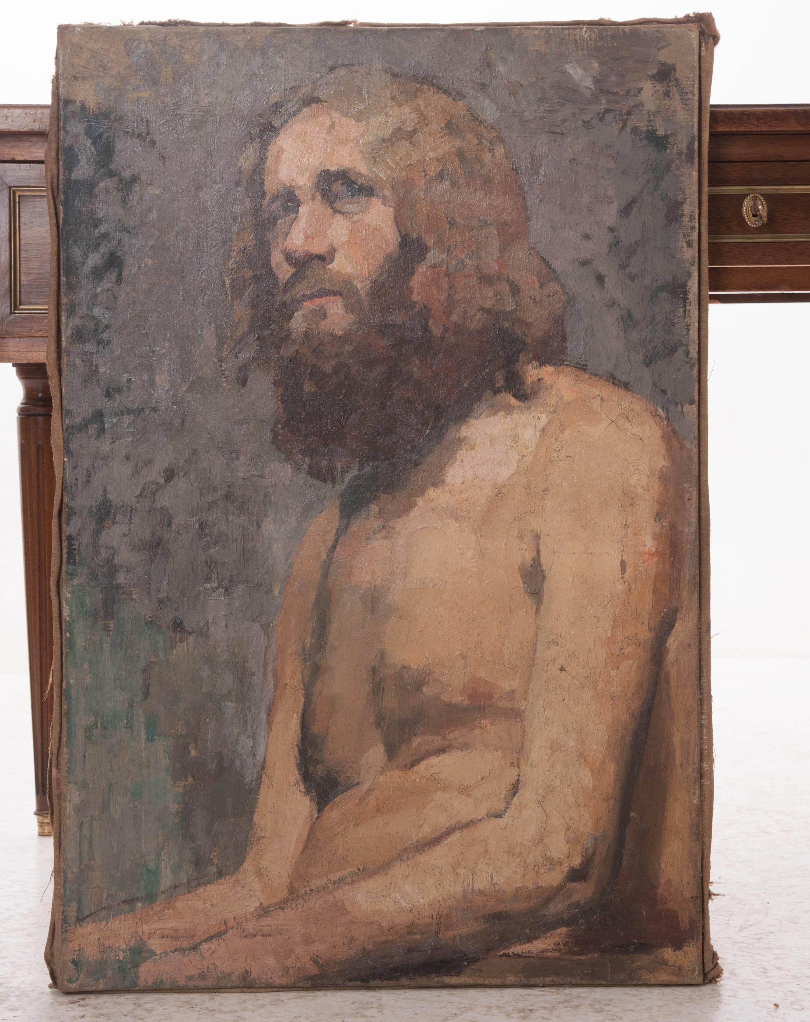 French Impressionist Portrait of Seated Man 1