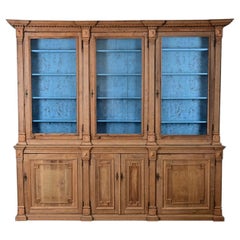 French 19th Century Stripped Oak Bibliotheque