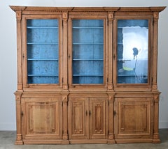 French 19th Century Stripped Oak Bibliotheque