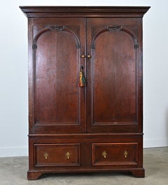 Dutch 19th Century Oak Armoire or Wardrobe