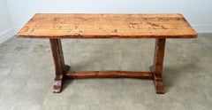 French 18th Century Solid Elm Tavern Table