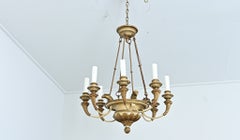 French 19th Century Carved and Painted Chandelier