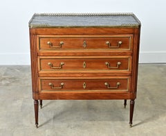 French 19th Century Petite Commode with Inset Marble Top