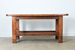 French 19th Century Solid Oak Workbench