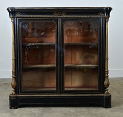 French 19th Century Ebonized Bibliotheque
