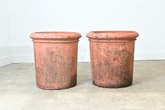 English Pair of Large 20th Century Terracotta Planters