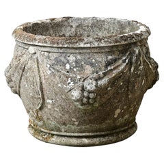 English 19th Century Cast Stone Single Planter
