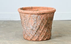 English Terracotta Basket Weave Single Planter