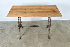 French 19th Century Tavern Table with Oak Top
