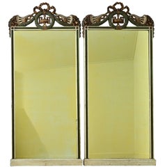 Pair of Massive English 1920s Mirrors from a Hotel