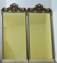 Pair of Massive English 1920s Mirrors from a Hotel