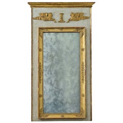 French 19th Century Empire Painted & Gilt Trumeau
