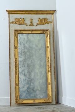 French 19th Century Empire Painted & Gilt Trumeau