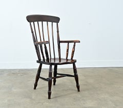 English 19th Century Carved Elm Windsor Chair