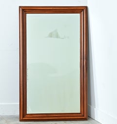 French 19th Century Carved Walnut Symmetrical Bistro Mirror