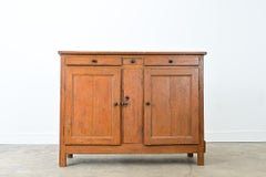 Credenza rustica inglese del XIX secolo, dipinta