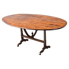 French 19th Century Pine “Vendange” Wine Taster’s Table