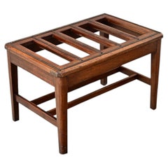 English Oak & Brass Luggage Rack