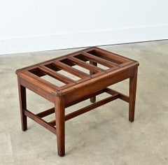 English Oak & Brass Luggage Rack