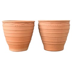Pair of Greek Reproduction Terracotta Pots from Crete
