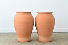 Pair of Greek Reproduction Terracotta Pots from Crete