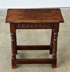 English 19th Century Oak Joint Stool