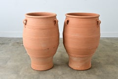 Pair of Greek Reproduction Terracotta Pots from Crete