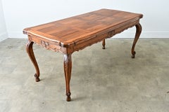 French 19th Century Louis XV Style Fruitwood Draw Leaf Dining Table