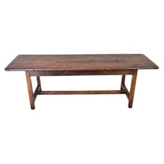 French 19th Century Solid Oak Farm Table
