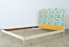 French 20th Century Louis XVI Style Full Painted Bedframe