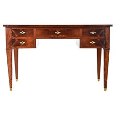 French 19th Century Directoire Mahogany Desk with Leather Top